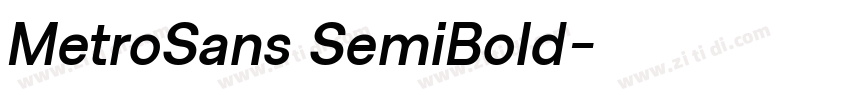 MetroSans SemiBold字体转换